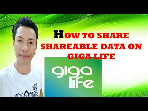 How to share shareable data on Giga life. .